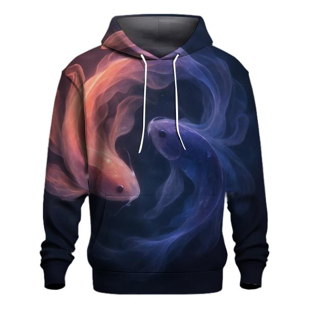 Iridescent Koi Nebula graphic hoodies
