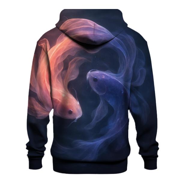 Iridescent Koi Nebula graphic hoodies
