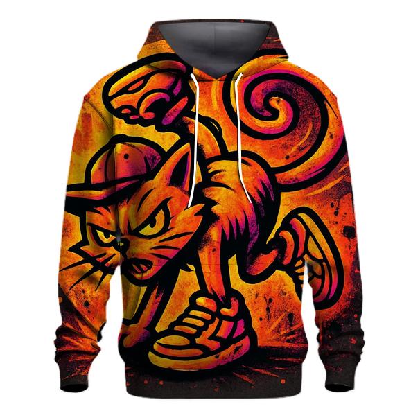 Sunset Graffiti Breakdance Cat premium hoodies