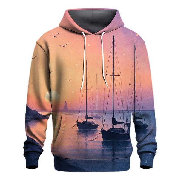 Midnight Lavender Harbor Afterglow embroidered hoodies