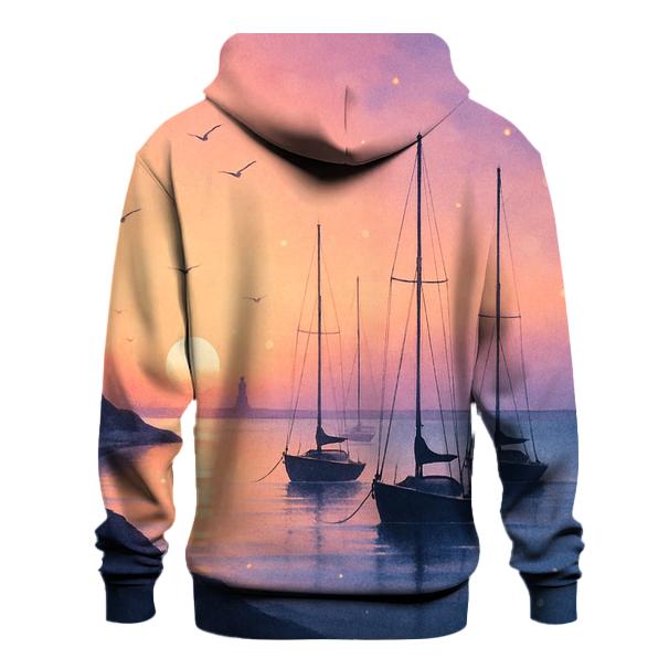 Midnight Lavender Harbor Afterglow embroidered hoodies