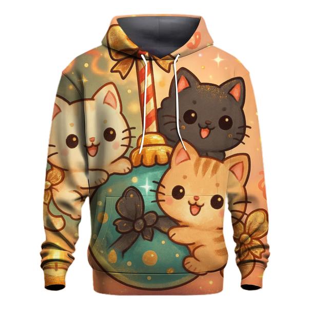 Christmas Cats Tangled In Tinsel Carousel hoodie trends