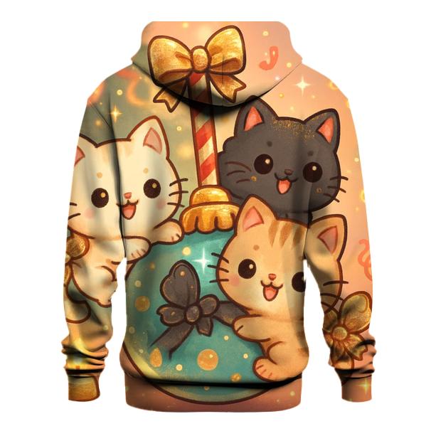 Christmas Cats Tangled In Tinsel Carousel hoodie trends