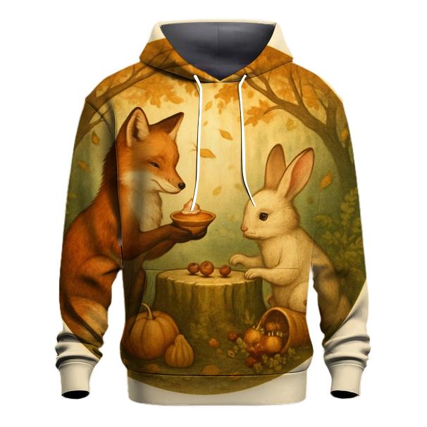 Woodland Feast Under A Leaf Canopy embroidered hoodies