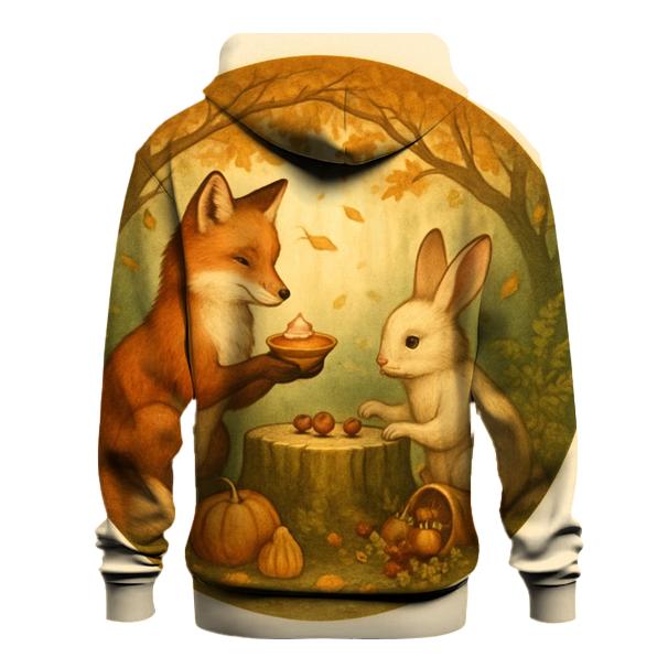 Woodland Feast Under A Leaf Canopy embroidered hoodies