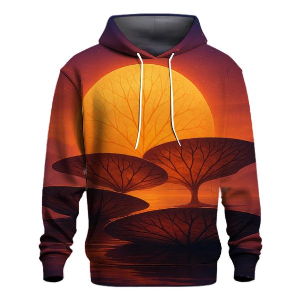 Sunset Bloom Above Floating Lily Isles hoodie designs