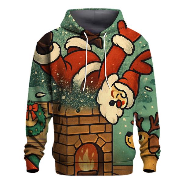 Santa Stuck In Chimney With Sparkle Soot hoodie styles