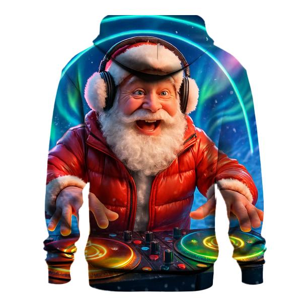 Santa DJ Blizzard Rave At The North Pole heavyweight hoodies