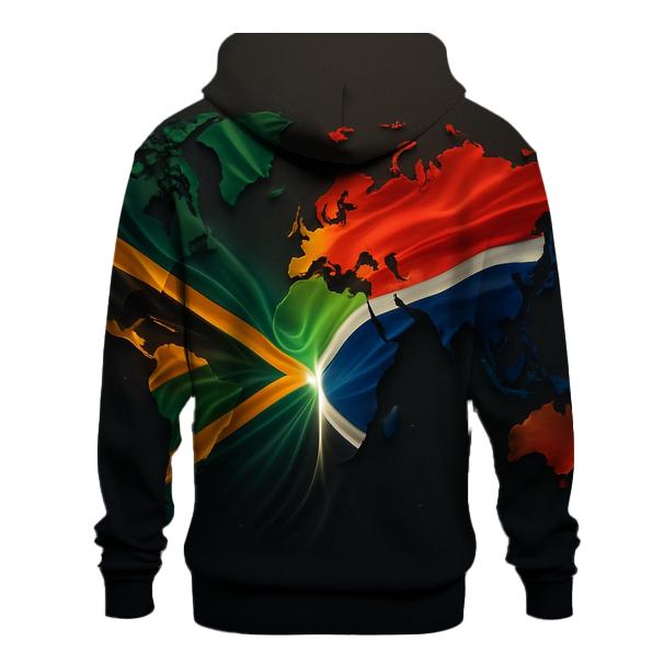 World Map Gradient Flag Of South Africa In Modern Light hoodies fashion
