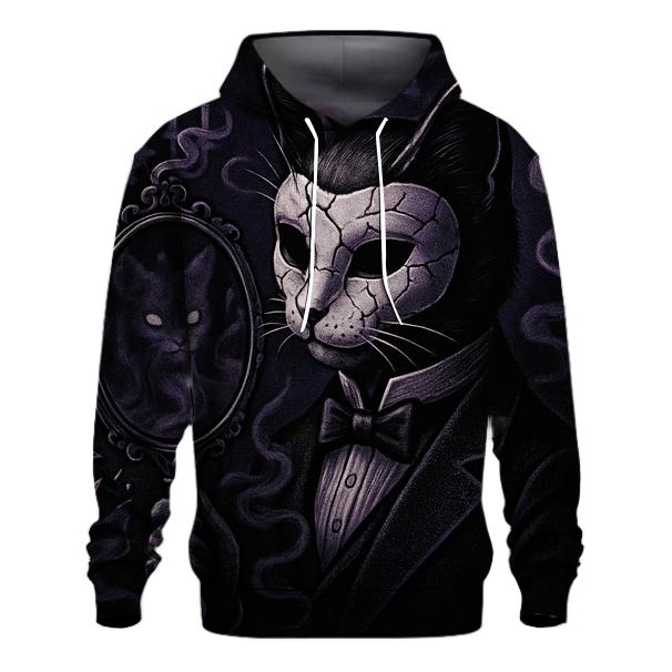 Haunted Mirror Masquerade Cat hoodies fashion