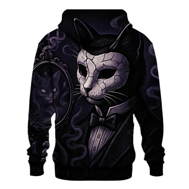 Haunted Mirror Masquerade Cat hoodies fashion