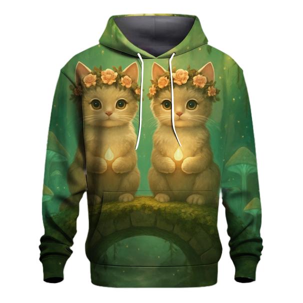 Mossy Shrine Guardian Kittens hoodies fashion