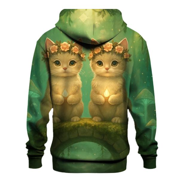 Mossy Shrine Guardian Kittens hoodies fashion