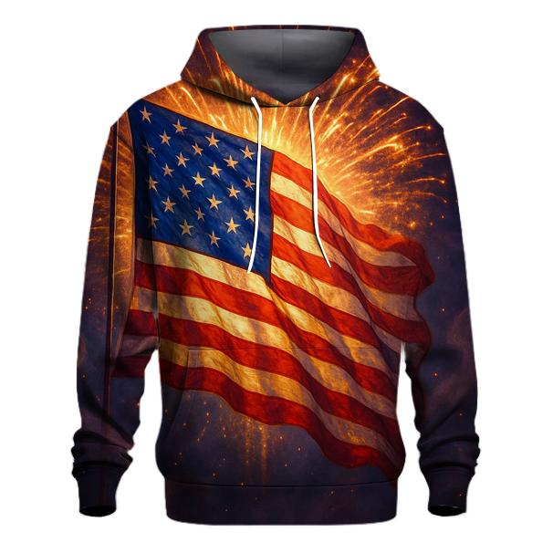 Fireworks Halo Flag Burst premium hoodies