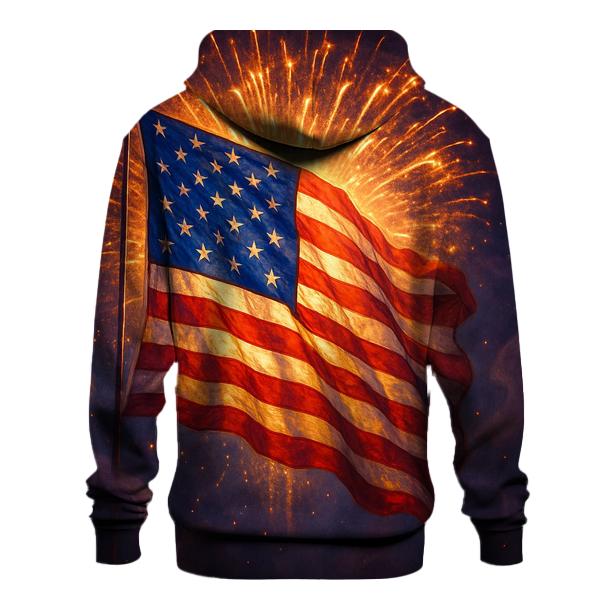 Fireworks Halo Flag Burst premium hoodies