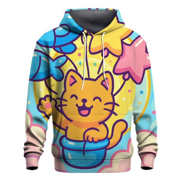 Candy Cloud Balloon Cat Parade printed hoodies