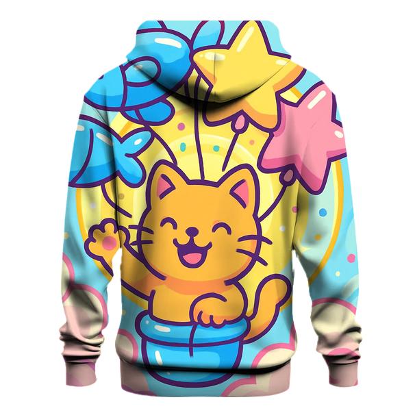Candy Cloud Balloon Cat Parade printed hoodies