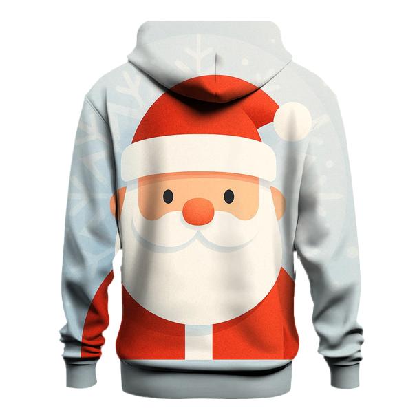 Minimalist Santa Face In Frosted Geometric Halo pullover hoodies