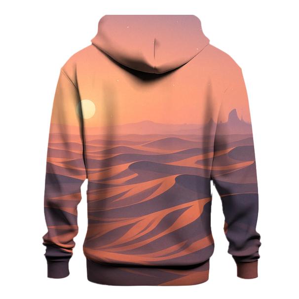 Pastel Dune Sea With Long Shadow Ridges printed hoodies