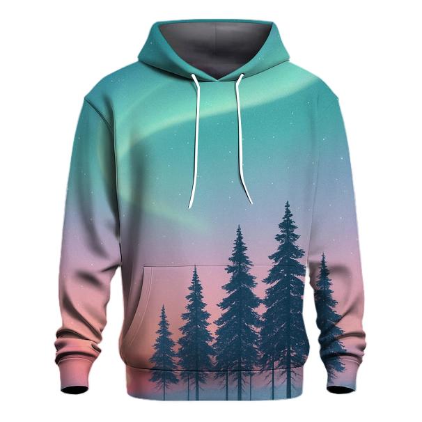 Aurora Tinged Sunset Above Polar Pines hoodie trends