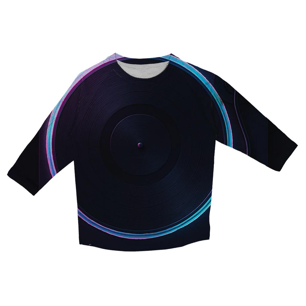 Neon Turntable Halo trendy 3/4 sleeve tops