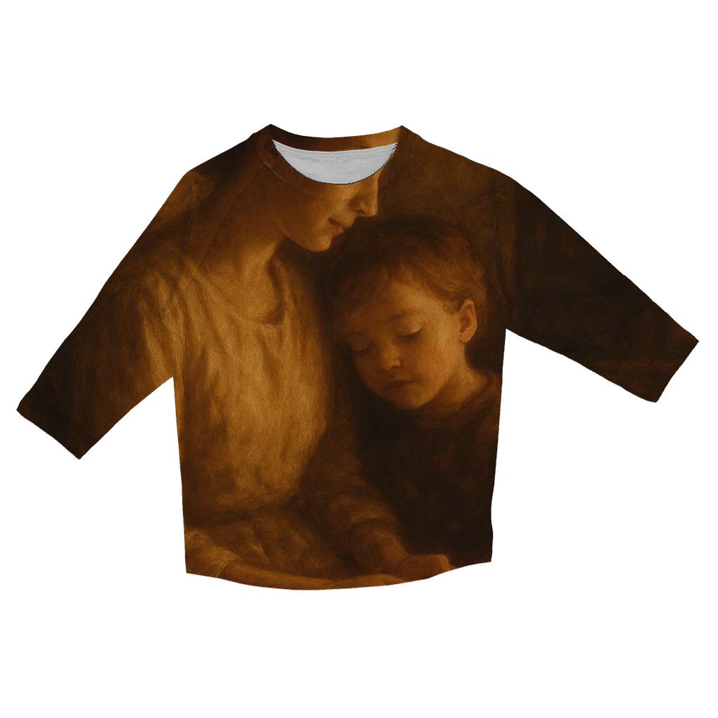 The Hearth Within Her Heart printed three quarter sleeve shirts