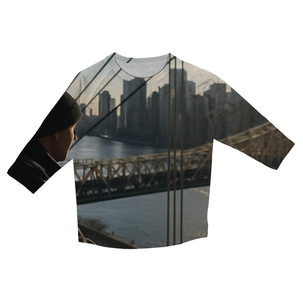 Roosevelt Island Tram Window Over Midtown custom 3/4 sleeve shirts