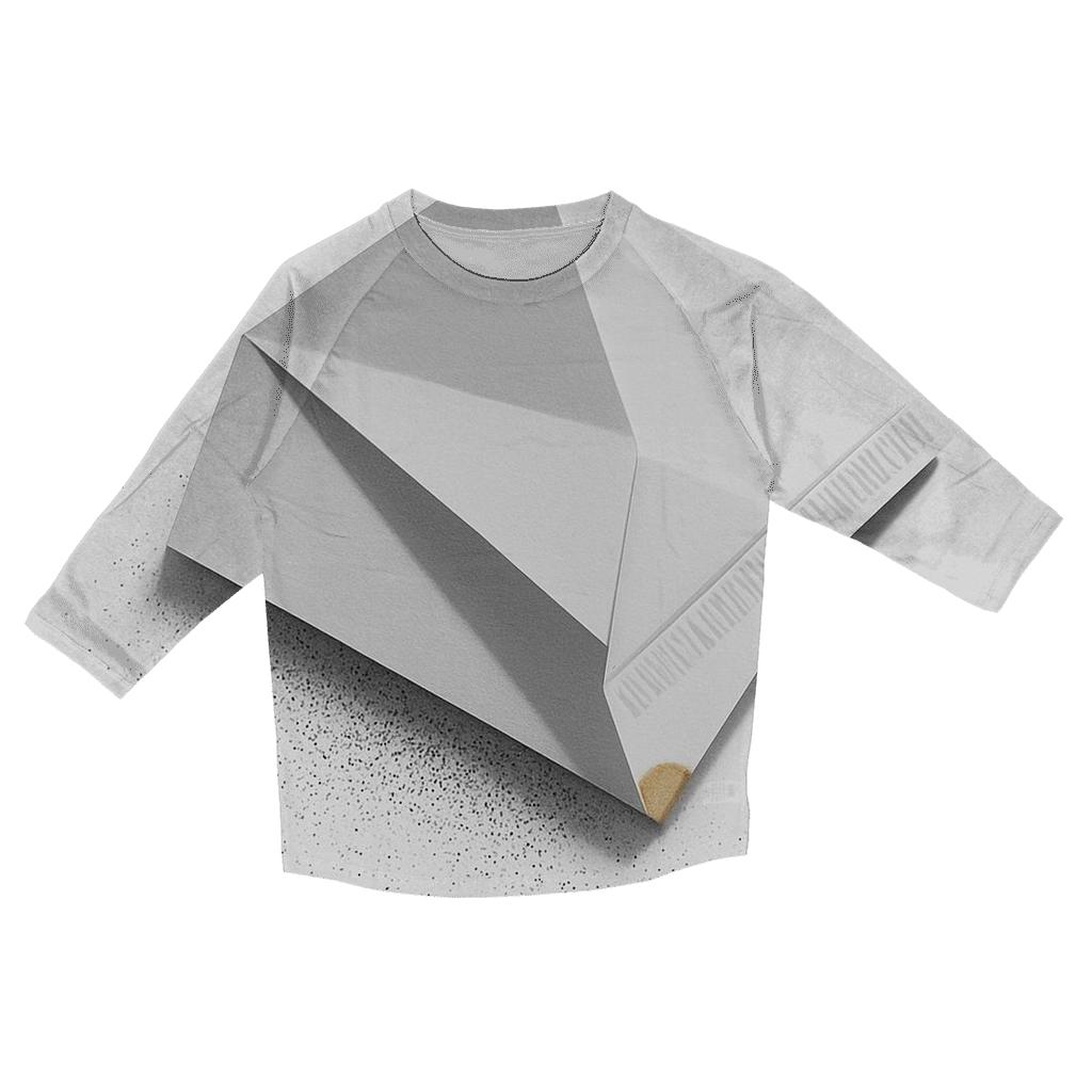 Filter Fold Geometry designer 3/4 sleeve blouses