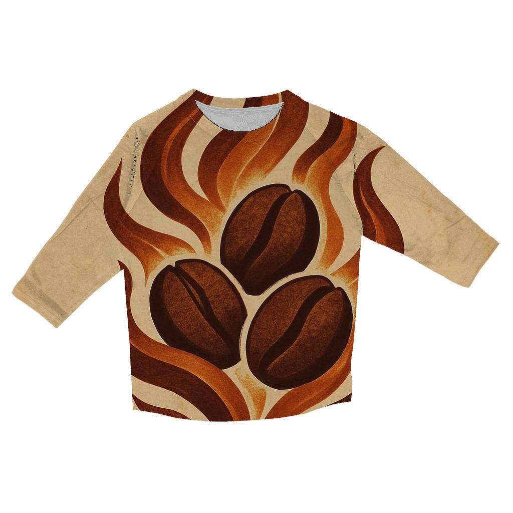 Roast Flame Ribbons stylish quarter sleeve tops
