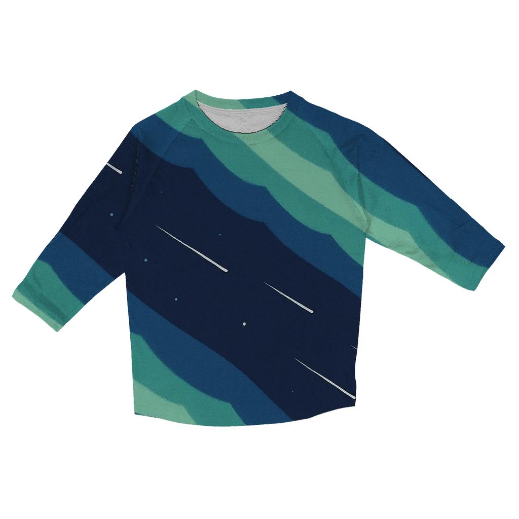 Aurora Ribbon Shear custom 3/4 sleeve shirts
