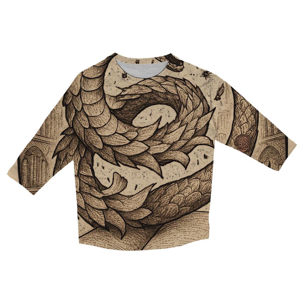Ouroboros Library Of Rewritten Pages designer 3/4 sleeve blouses
