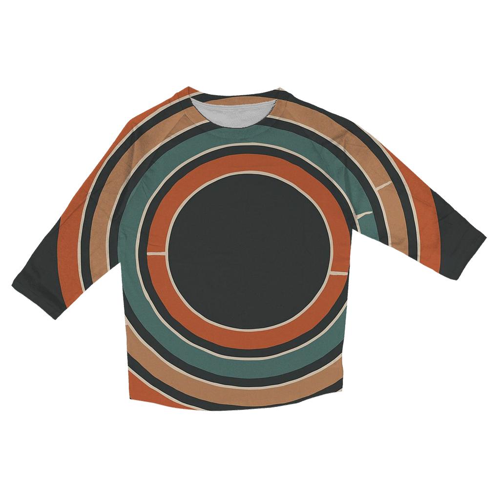 Accretion Belt Overprint fashion 3/4 sleeve shirts