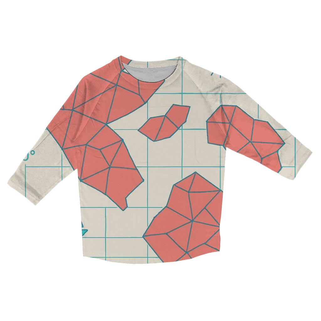 Coral Reef Geometry Atlas cotton quarter sleeve shirts