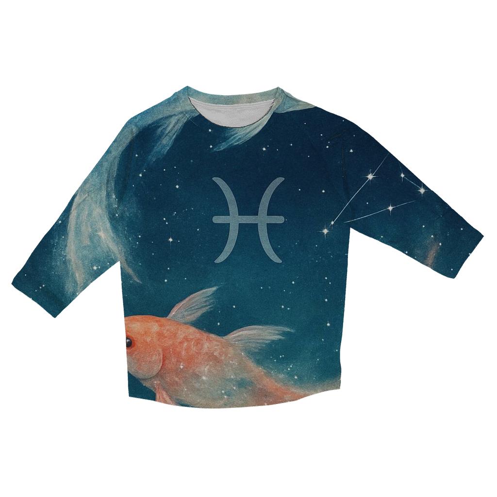 Pisces Dream Current Constellation designer 3/4 sleeve blouses