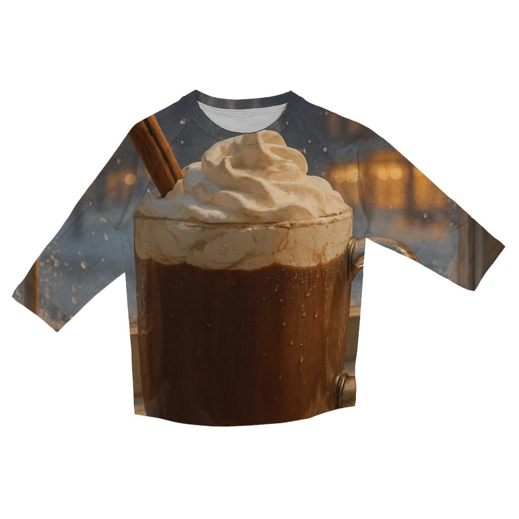 Hot Cocoa On The Winter Windowsill cotton quarter sleeve shirts