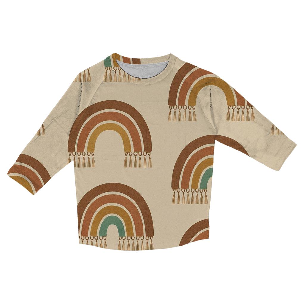 Macrame Rainbow Bands custom 3/4 sleeve shirts