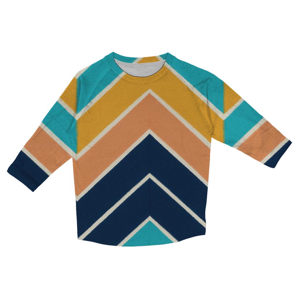 Accordion Chevron Meteor Trails fashion 3/4 sleeve shirts