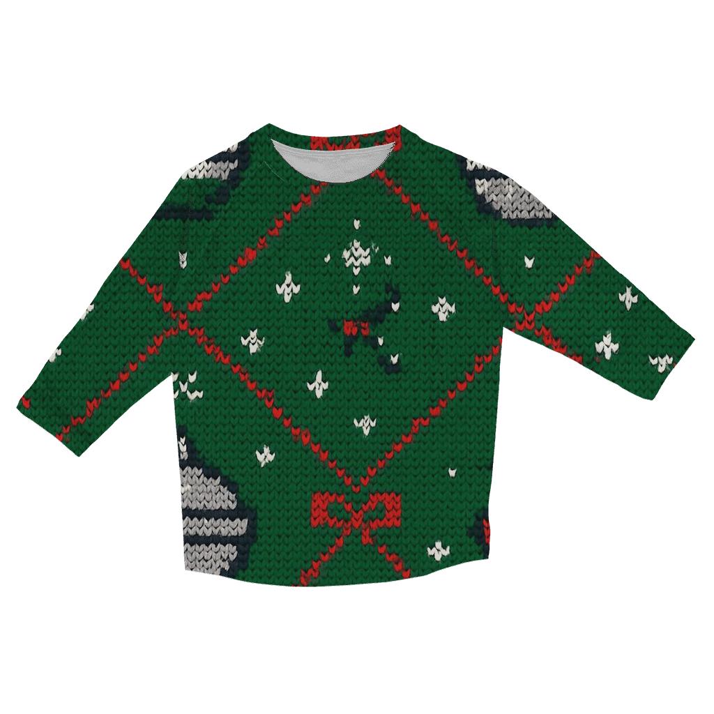 Ornament Satellite Lattice Design cotton quarter sleeve shirts