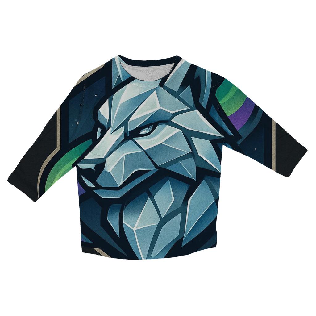 Aurora Ice Wolf Emblem fashion 3/4 sleeve shirts