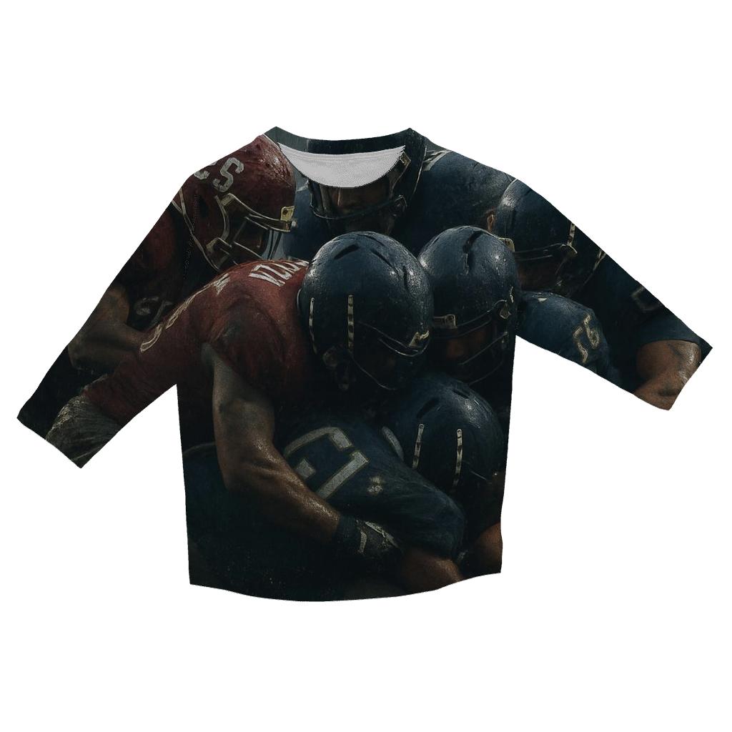 Rain Soaked Fourth Down Stand printed three quarter sleeve shirts