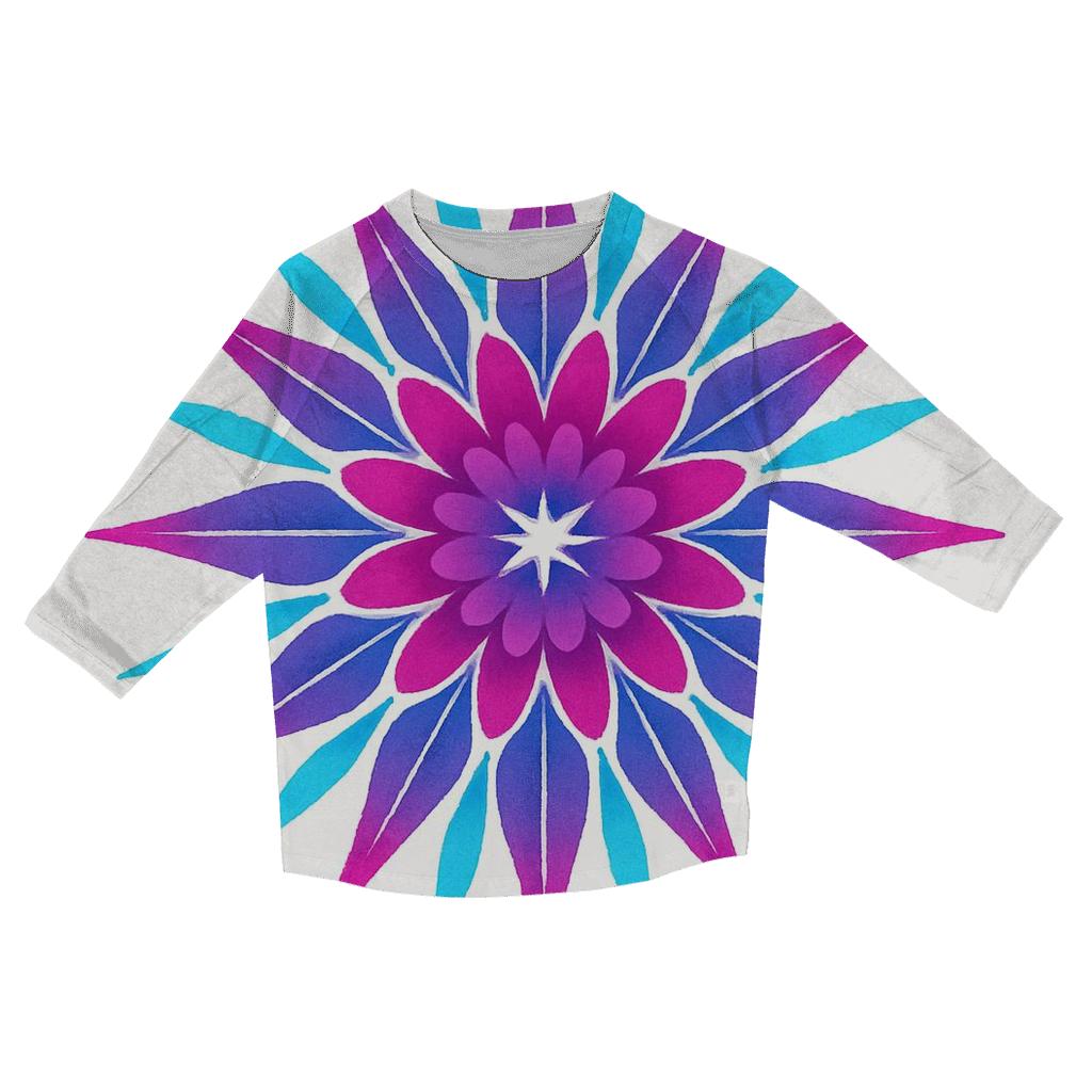 Mandala Pulsar Sunburst trendy 3/4 sleeve tops