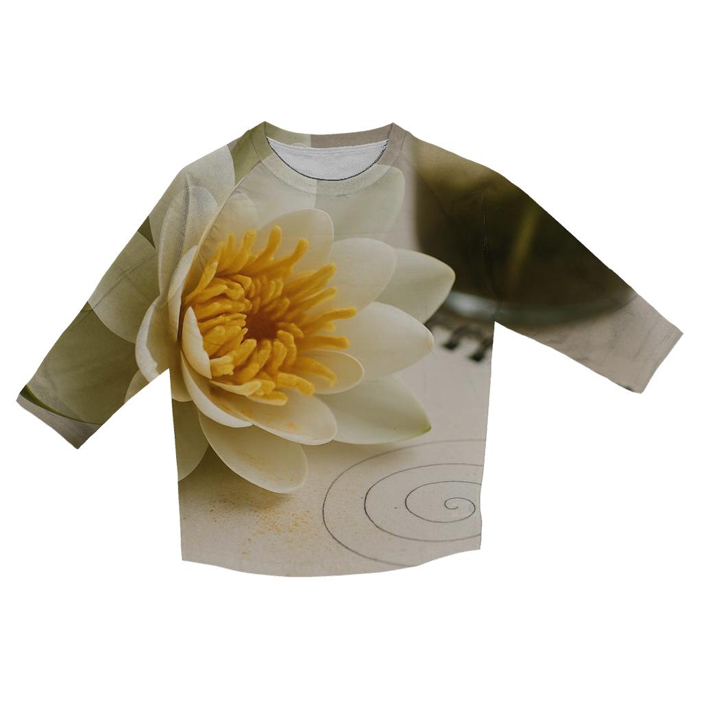 Water Lily Pollen Spiral On A Botanist Notebook fashion 3/4 sleeve shirts