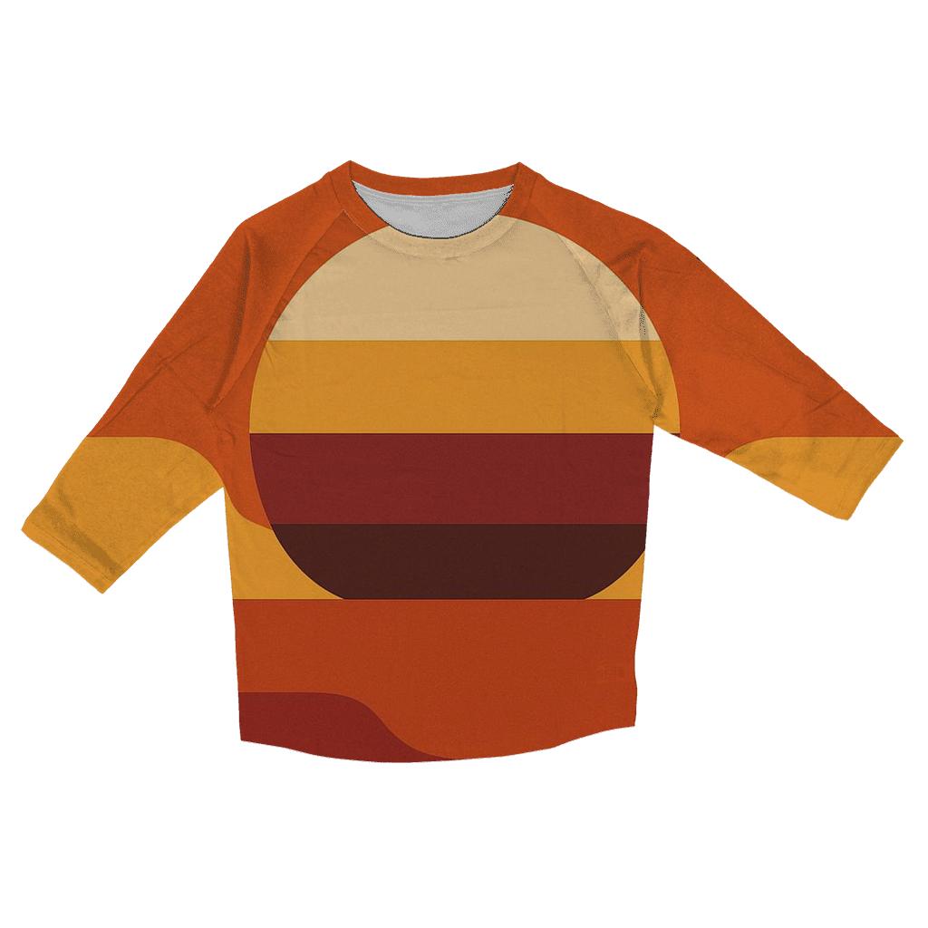 Sunset Horizon Gradient Blocks cotton quarter sleeve shirts