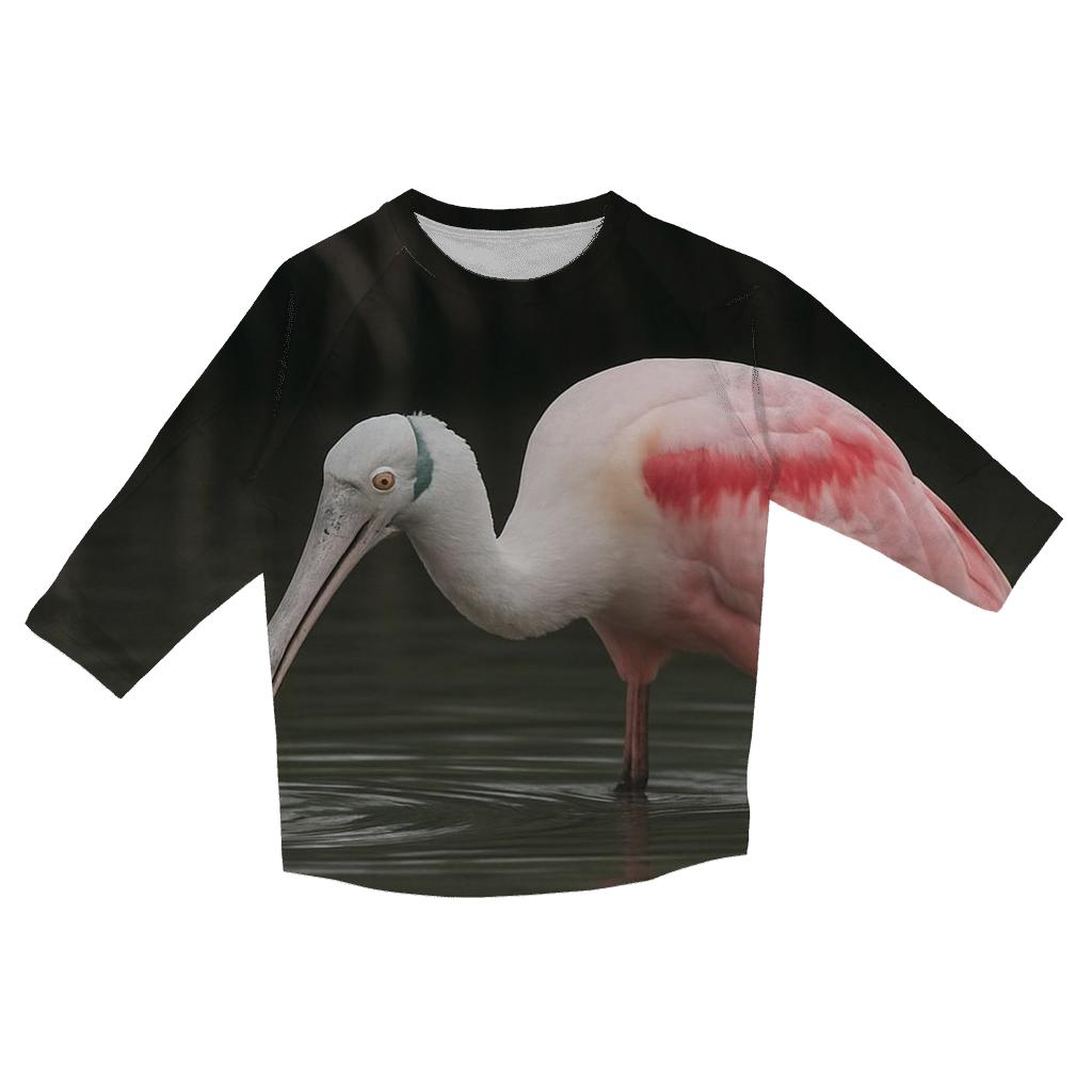 Mangrove Mirror Roseate Spoonbill fashion 3/4 sleeve shirts