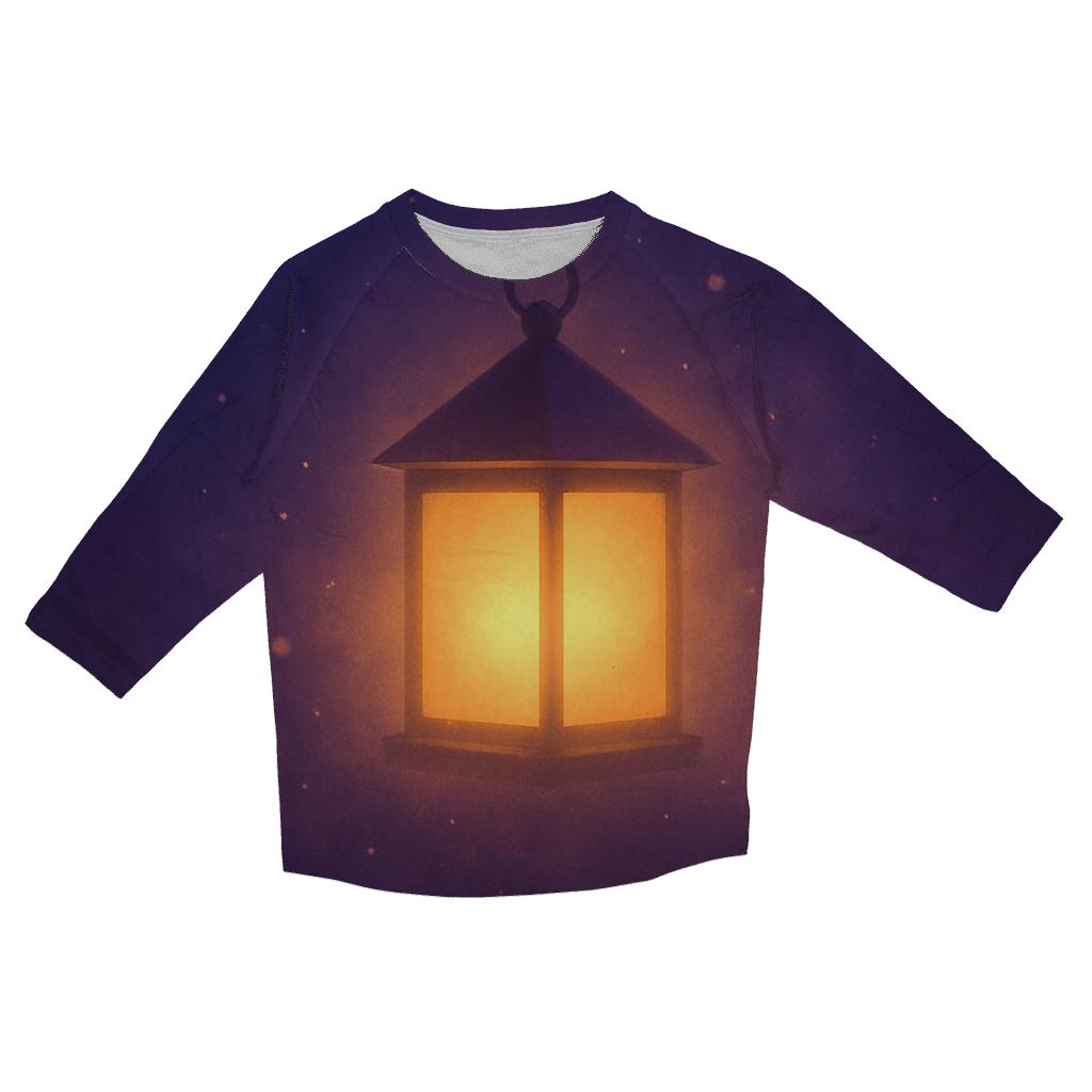 Lantern Glow In The Inner Night printed three quarter sleeve shirts