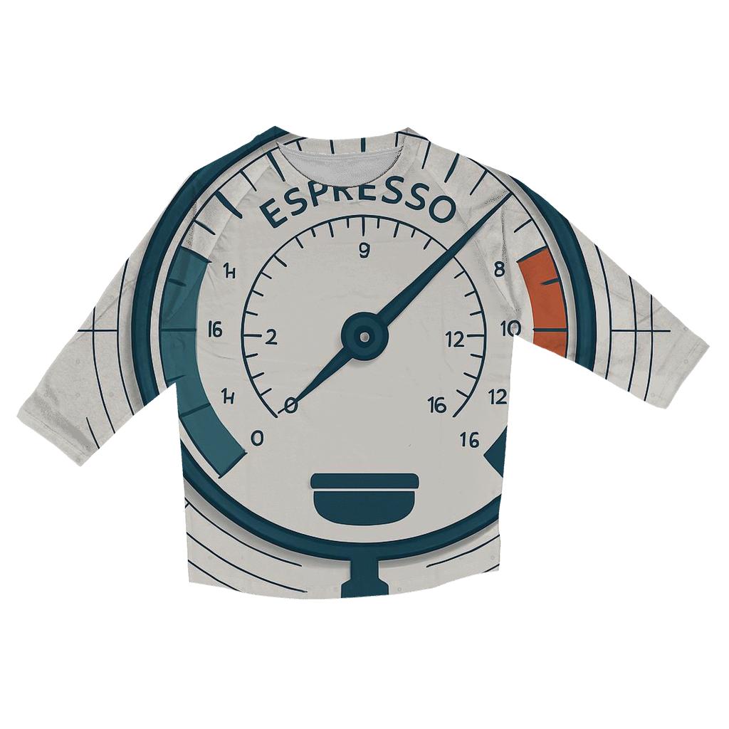 Espresso Gauge Lines cotton quarter sleeve shirts