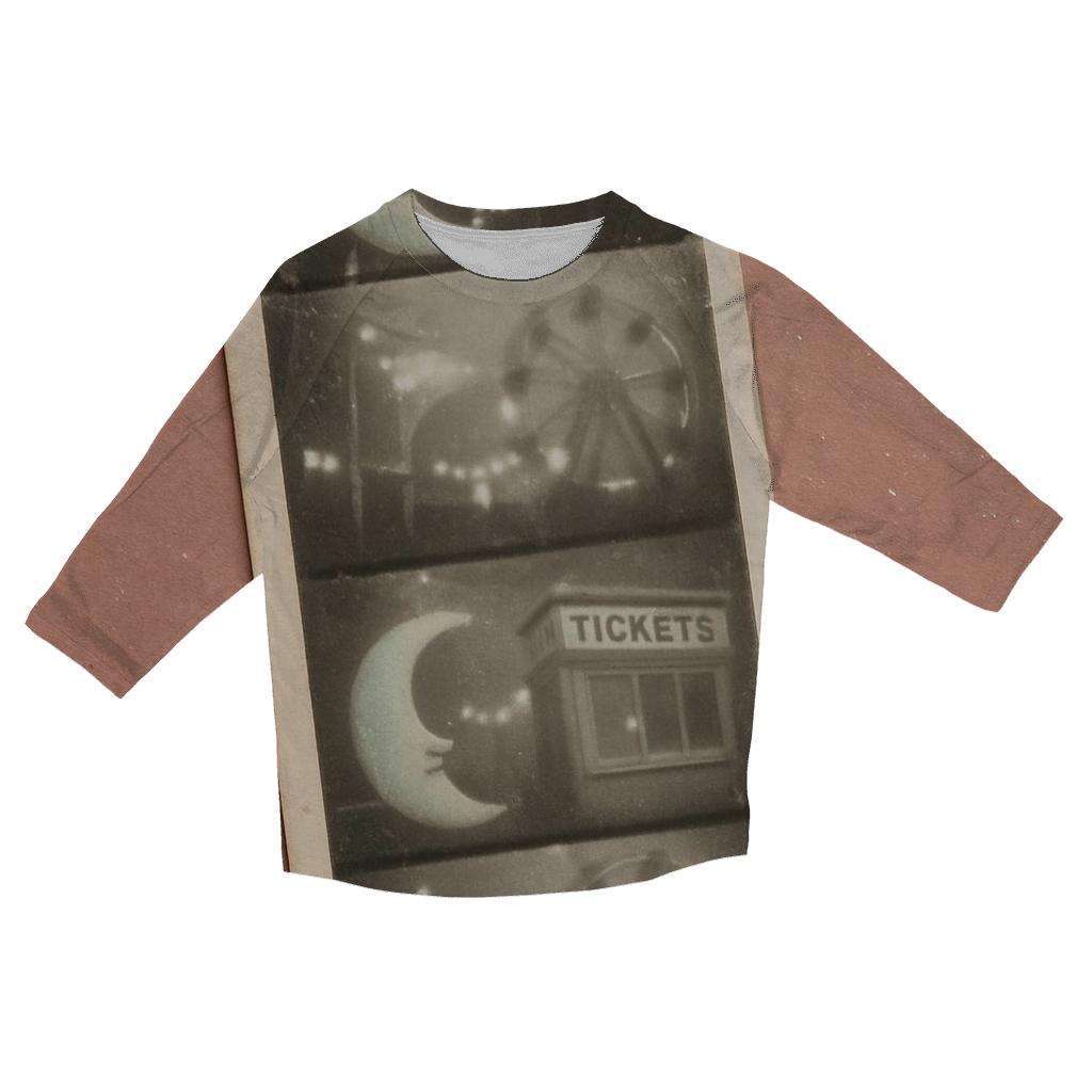Worn Photo Booth Strip Lunar Carnival custom 3/4 sleeve shirts