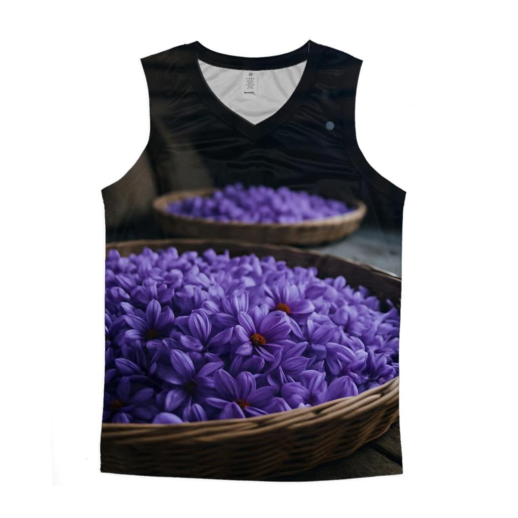 Saffron Crocus Harvest Trays At Dawn cotton sleeveless tops