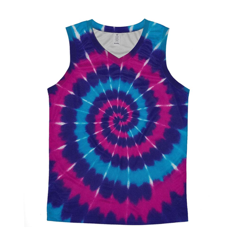 Nebula Spiral Overdye Whirlpool casual summer tank tops