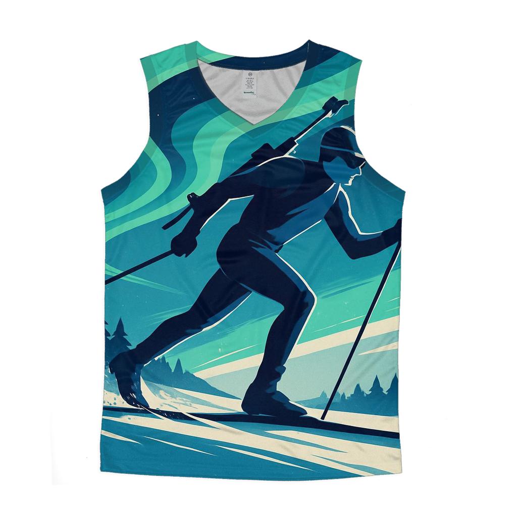 Midnight Biathlon Aurora Chase designer workout tanks